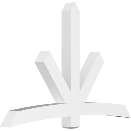 Ekena Millwork Alberta Architectural Grade PVC Gable Bracket, 84"W x 56"H x 6"D x 6"F, 16/12 Pitch GBP084X56X0606ALB00